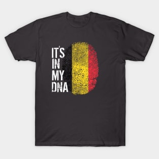 Belgium Flag Fingerprint My Story DNA Belgian T-Shirt